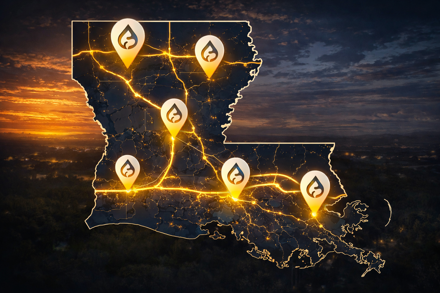 Louisiana Service Area Map